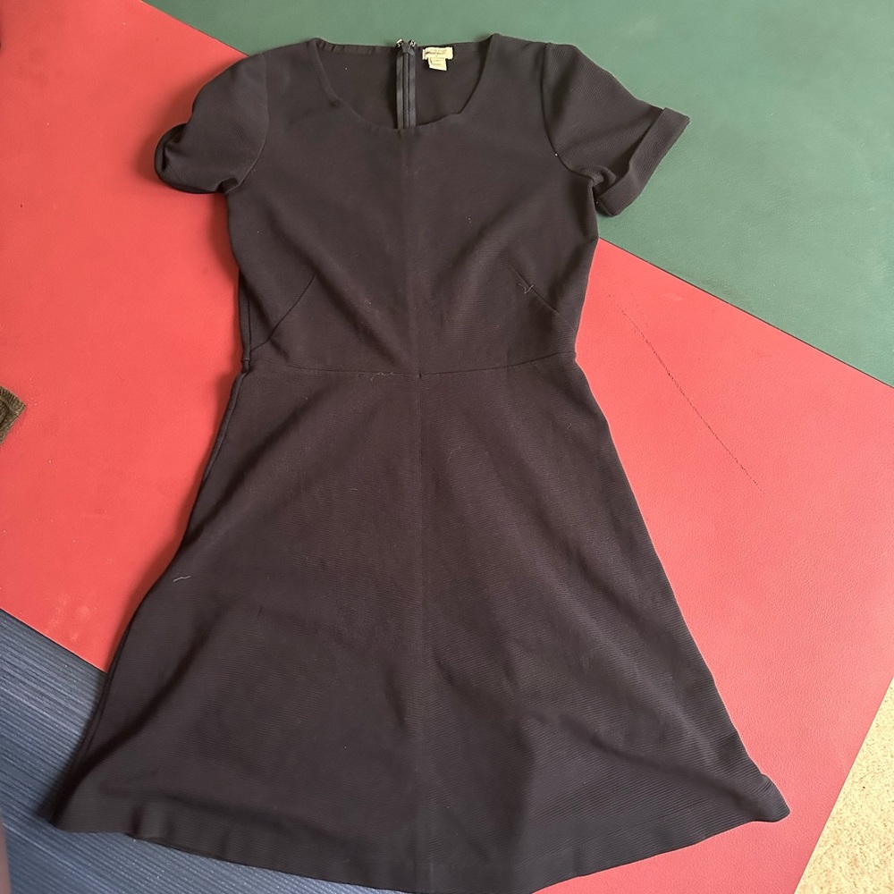 J Crew Navy Rubbed Dress Size 6